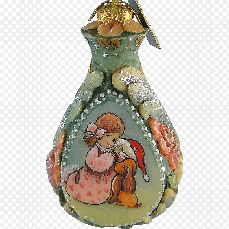陶瓷陶器花瓶瓷制品手绘女孩