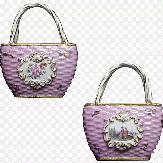 手袋手提包服装配件淡紫色手绘蝴蝶