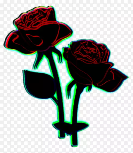 黑色玫瑰剪贴画-图腾纹身