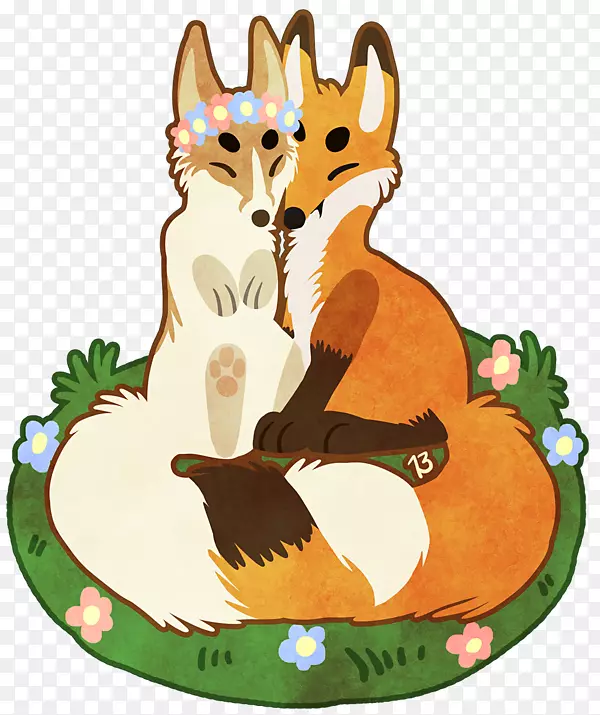 红狐脊椎动物狗草甸花