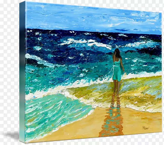 亚克力油漆达托纳海滩-向日葵水彩