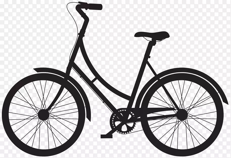 自行车车轮自行车剪贴画.自行车剪影