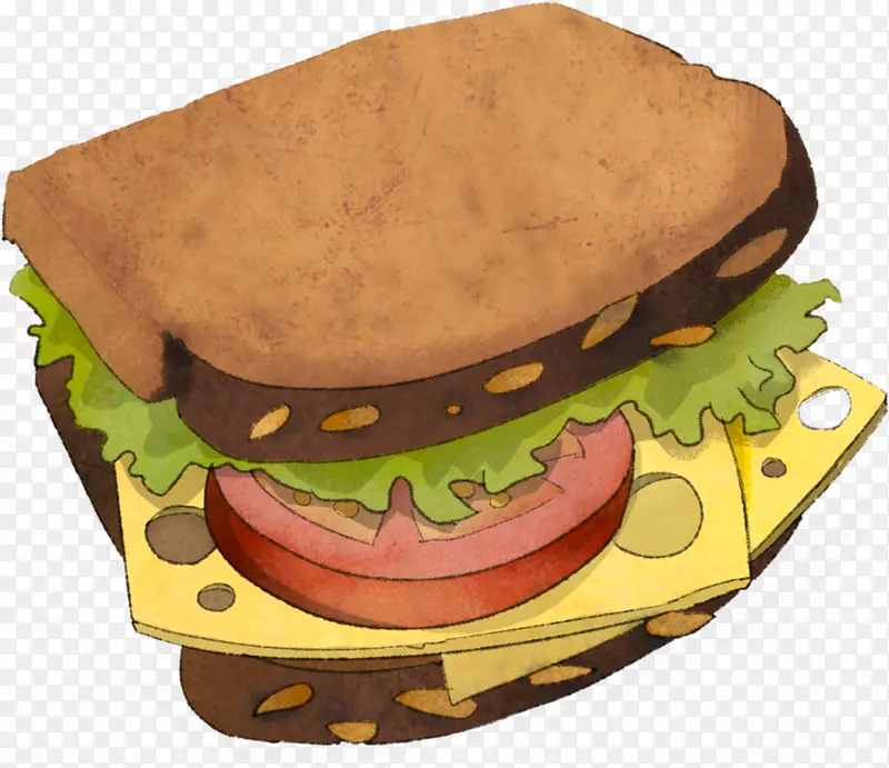 开放三明治早餐三明治汉堡包火腿奶酪三明治