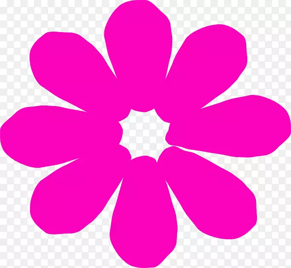 粉红色花朵免费剪贴画-亮丽的剪贴画部分