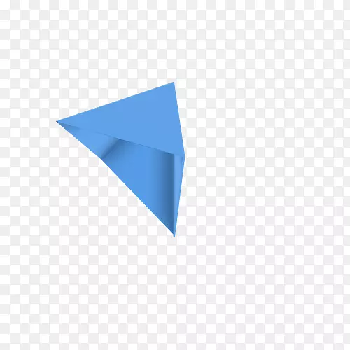 三角形钴蓝色长方形折纸字母