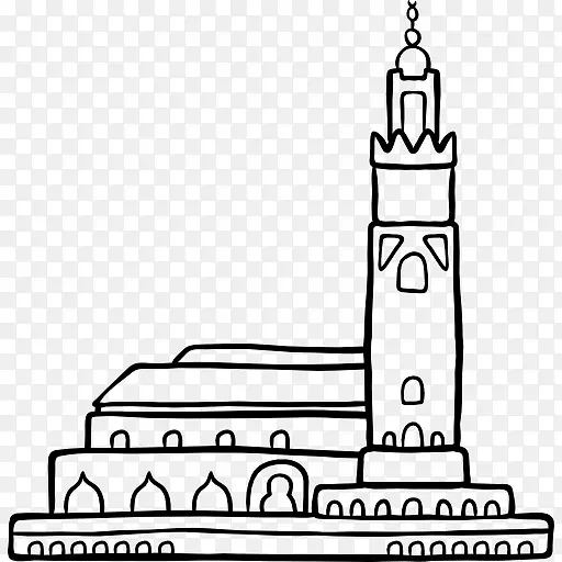 白塔塞萨洛尼基计算机图标纪念碑剪辑艺术-清真寺哈桑2