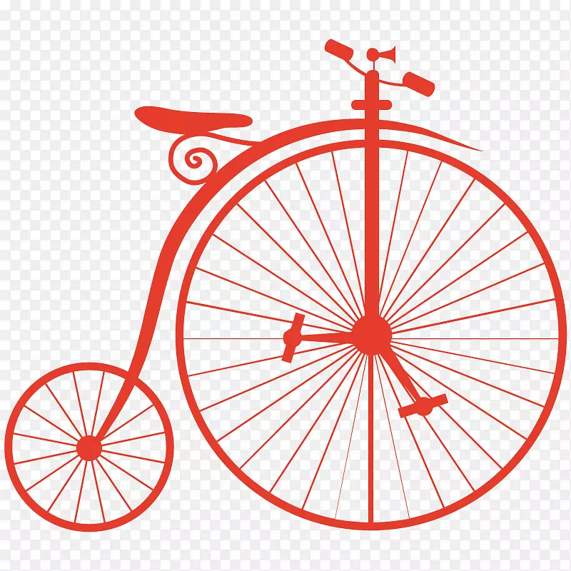 自行车轮子画一分钱的老式自行车手