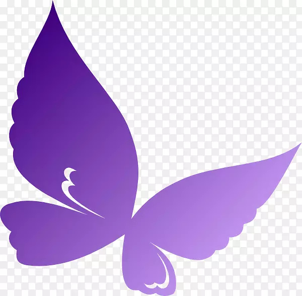 蝴蝶紫罗兰剪贴画-紫色蝴蝶
