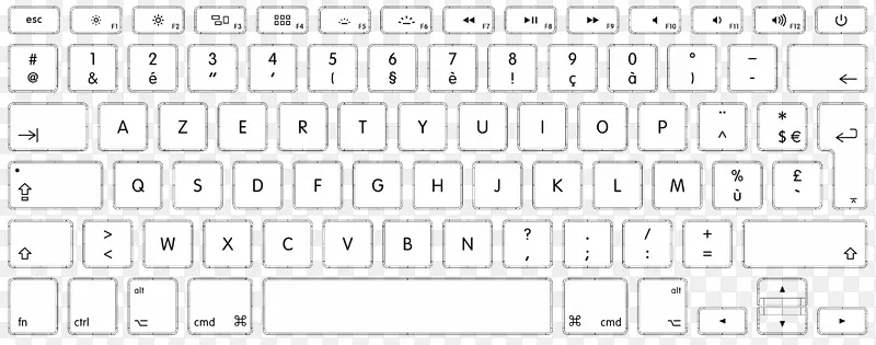 电脑键盘qwerty打字MacBook键盘布局-欧美美容模板下载
