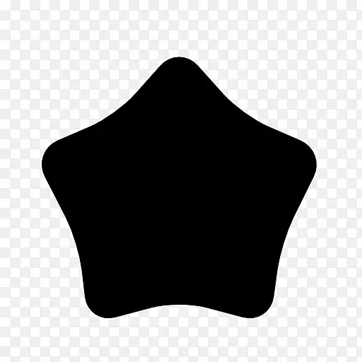 计算机图标艺术和文化符号中的星形多边形-黑色五