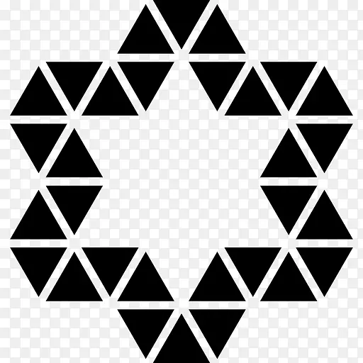 电脑图标三角形点缀星