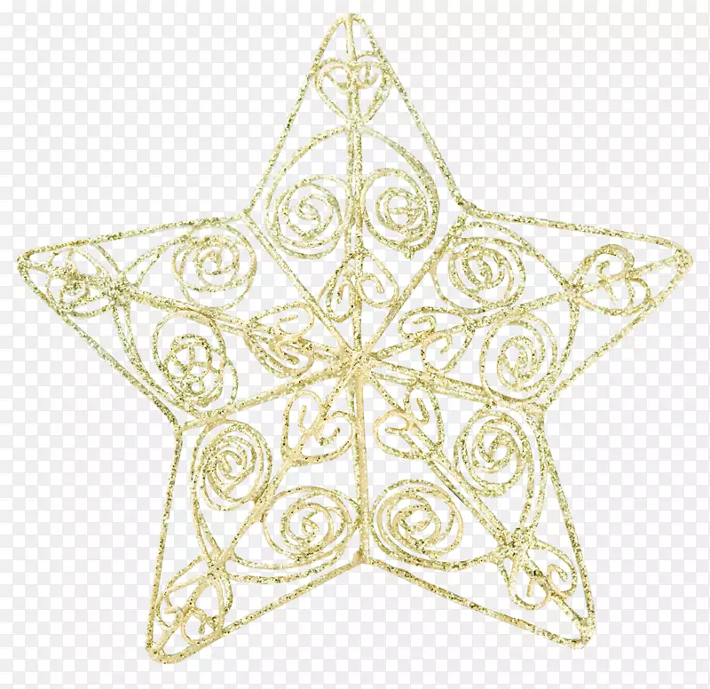 圣诞装饰艺术圣诞树点缀之星