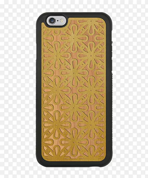 iphone 6加黄色电话石灰木装饰