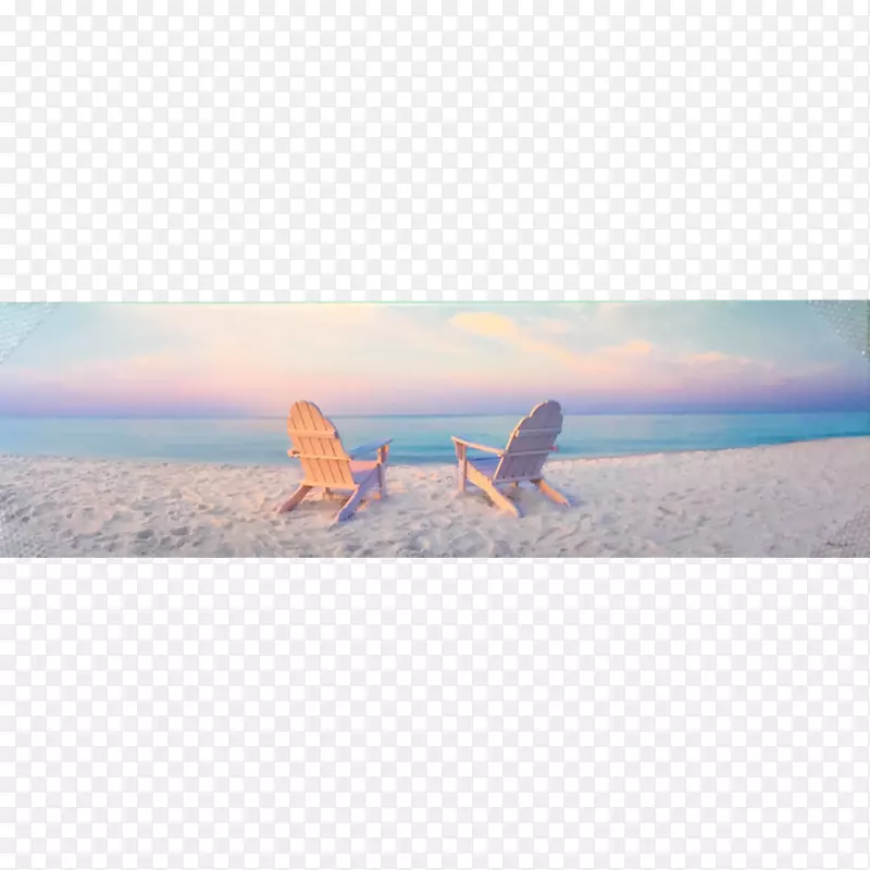 海岛艺术版画全景摄影印刷.沙滩椅