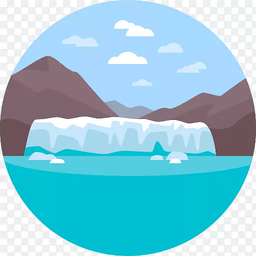 计算机图标挪威冰川冰山剪贴画-冰山平面