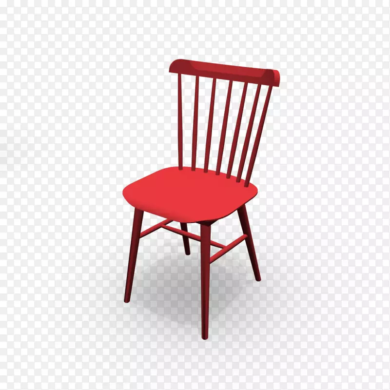 桌椅家具餐厅-红色