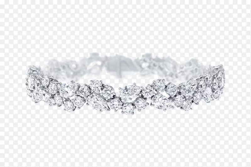 哈里温斯顿公司珠宝手镯宝石订婚戒指百合花