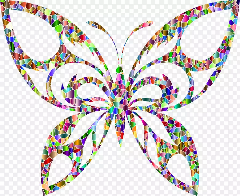 蝴蝶剪影艺术-生动