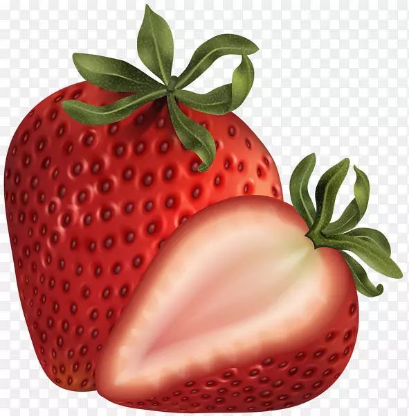 草莓食品剪贴画-草莓卡通