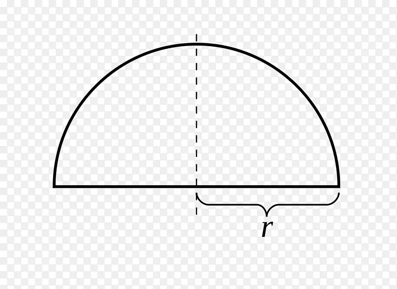 半圆半径几何圆周-弧度线