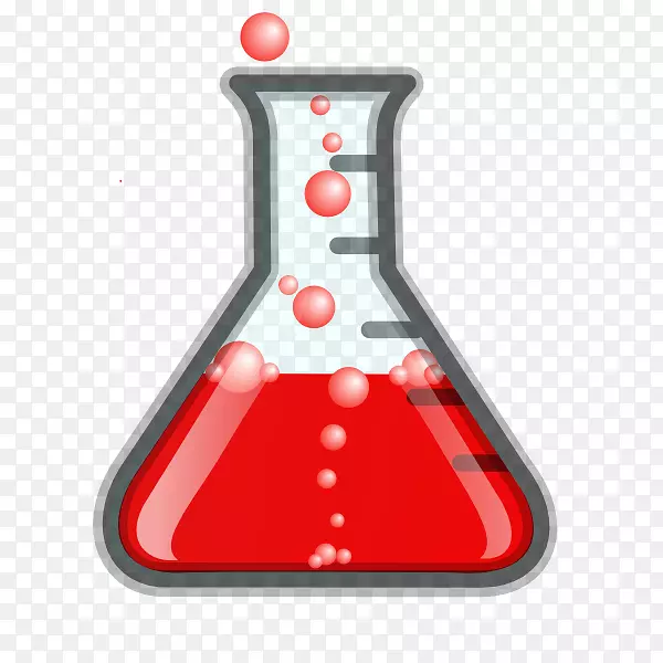 烧杯实验室烧瓶Erlenmeyer烧瓶夹艺术化学图标