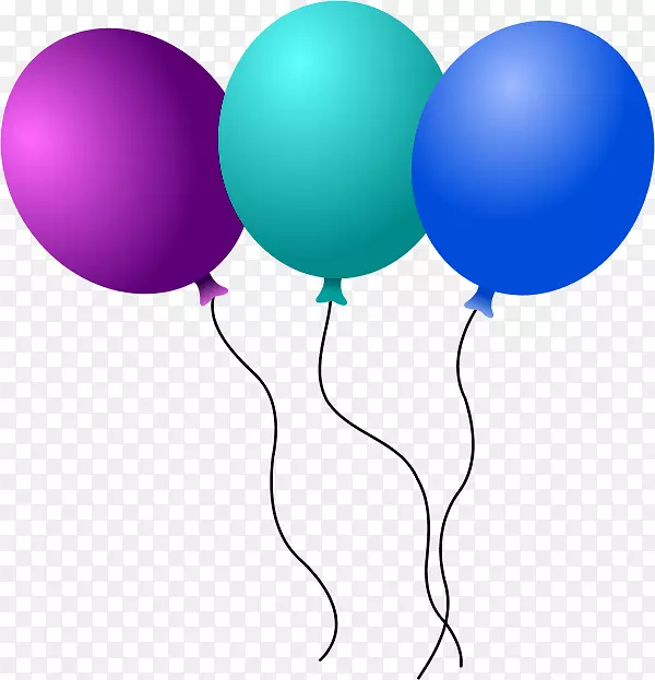 气球生日剪辑艺术-氦气球