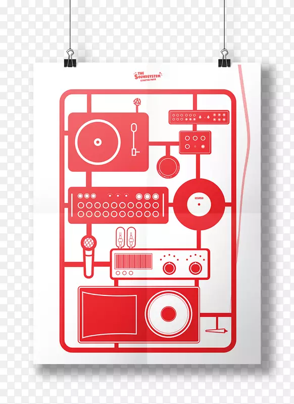 音响系统海报模型雷鬼-海报模型