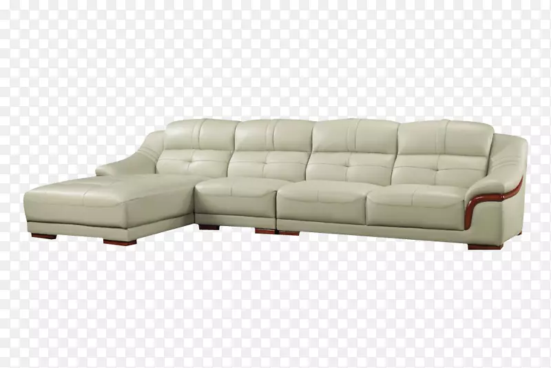 沙发家具，躺椅，长皮纺织品.白色沙发