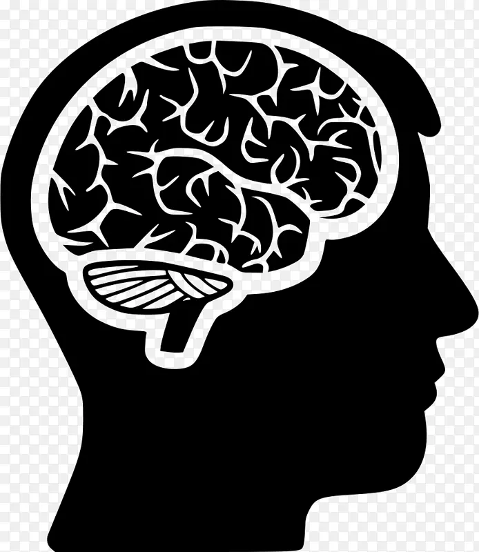 人脑人头电脑图标-大脑