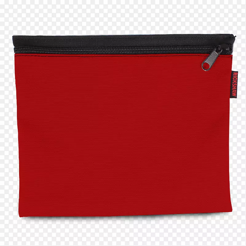 手提包红色长方形拉链袋
