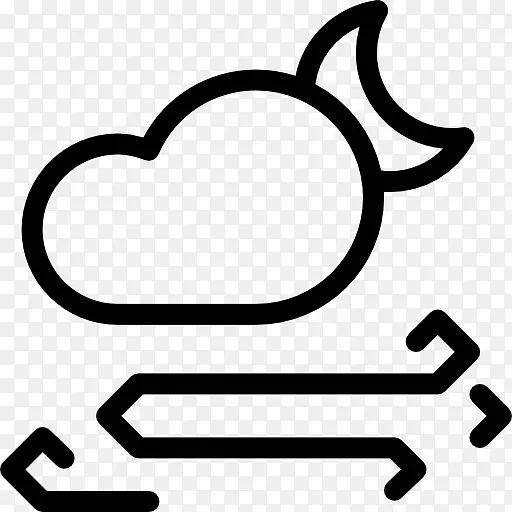 气象学，计算机图标，云，著名的家庭风
