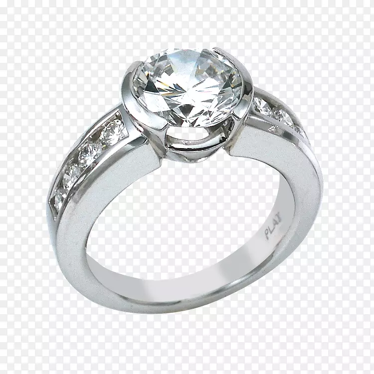 订婚戒指，结婚戒指，钻石-圆形婚戒