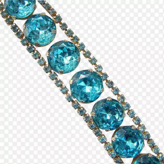 绿松石手镯珠宝仿制宝石和莱茵石-欧美之美