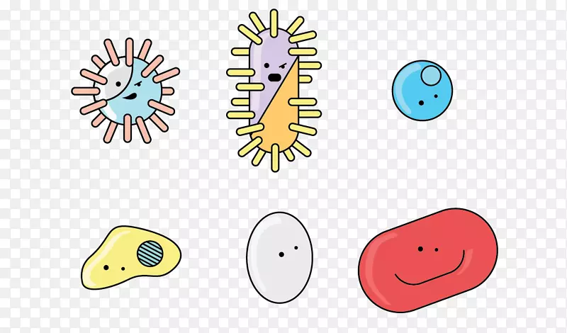 细菌鞭毛耐药性16s核糖体RNA剪贴画-卡通儿童