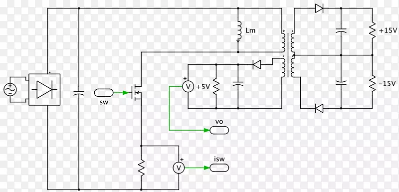 反激变换器反激变压器电压变换器电子电路电网绕组