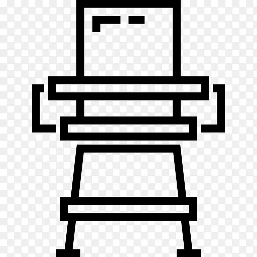 高脚椅和助推器座椅电脑图标家具婴儿椅
