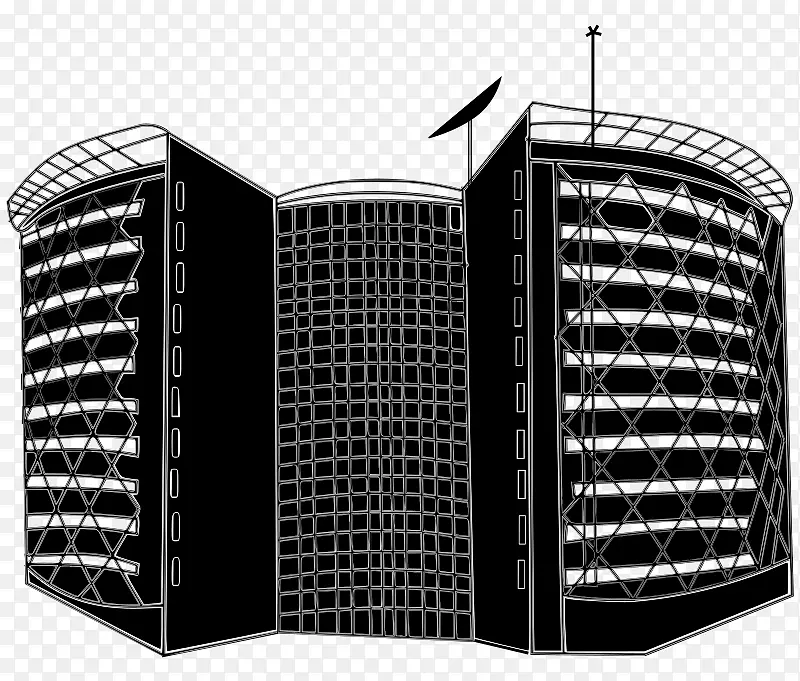 建筑技术网络塔剪辑艺术-高科技