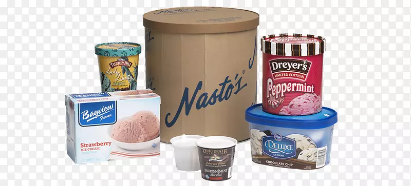 鸡蛋纸盒容器的冰淇淋包装和标签.纸盒