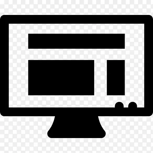 计算机监视器web浏览器电视计算机图标技术感图像模板下载