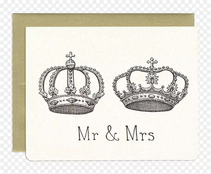 皇冠夫人先生。珠宝首饰-皇室结婚卡