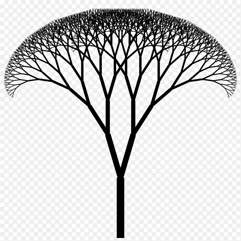 分形冠层h树分形树指数-结构图标
