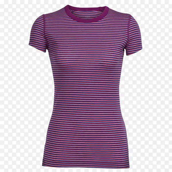 t恤服装紫丁香袖紫罗兰条纹材料