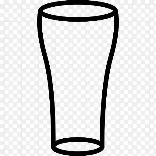 啤酒桌-玻璃电脑图标剪辑艺术-空玻璃杯