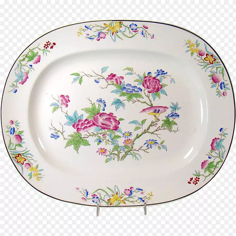餐具瓷板陶瓷盘子手绘鸟