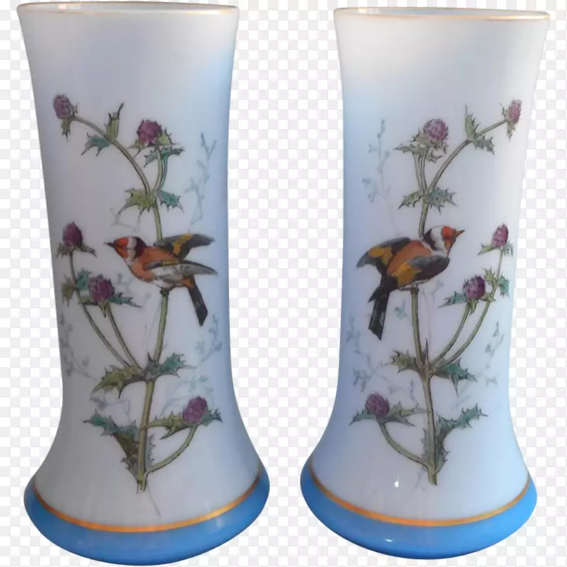 花瓶花盆瓷制品手绘鸟