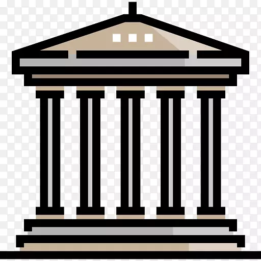 古希腊帕特农神庙电脑图标纪念碑剪贴画希腊建筑装饰背景