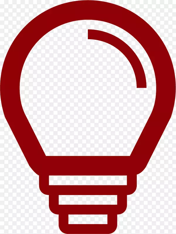 白炽灯泡电脑图标有机照明系统.红色灯泡