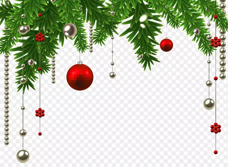 圣诞节装饰品圣诞装饰圣诞树剪贴画银铃