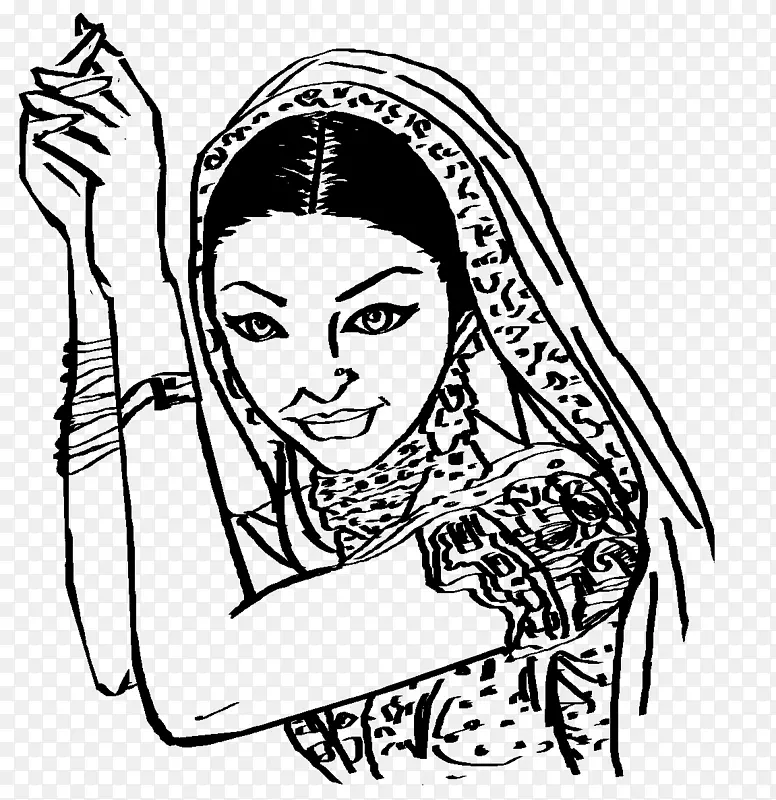 印度妇女婚礼剪贴画印度