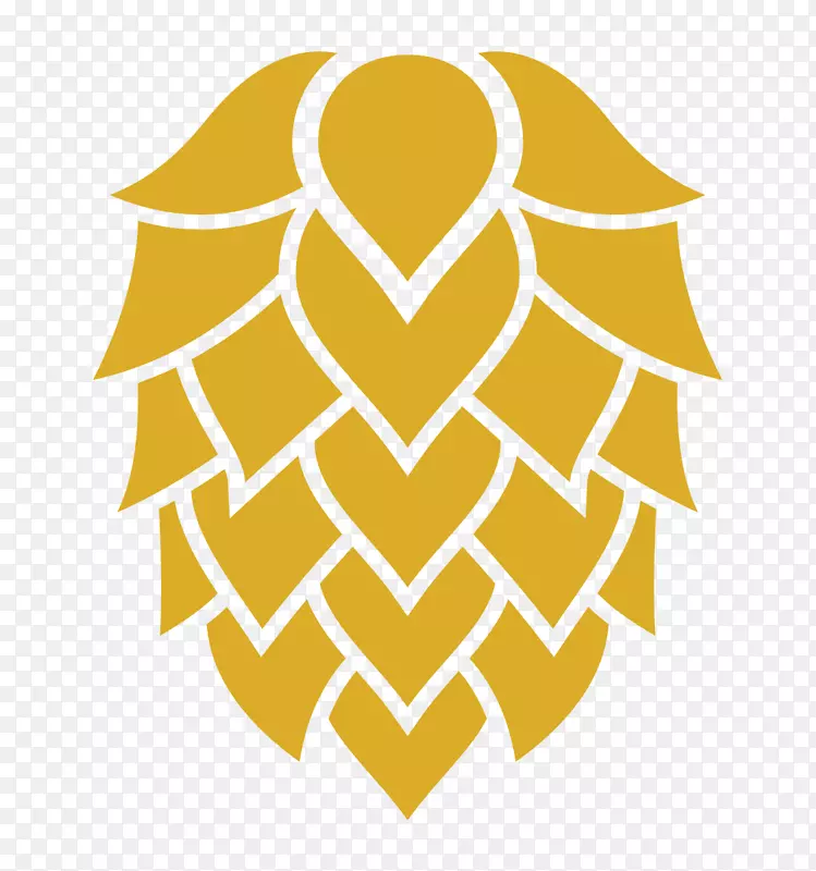 啤酒啤酒花剪贴画-金色图标